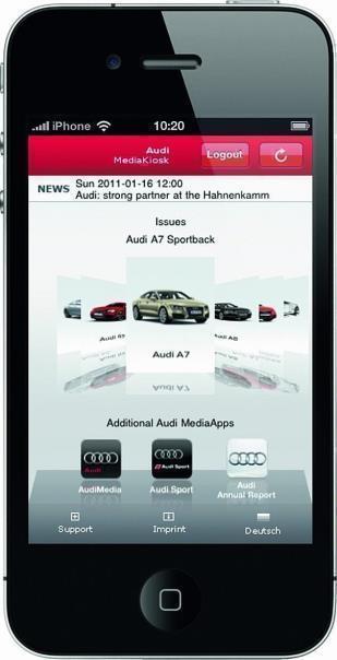 Gratis-Programm der Audi Kommunikation im Apple App Store 